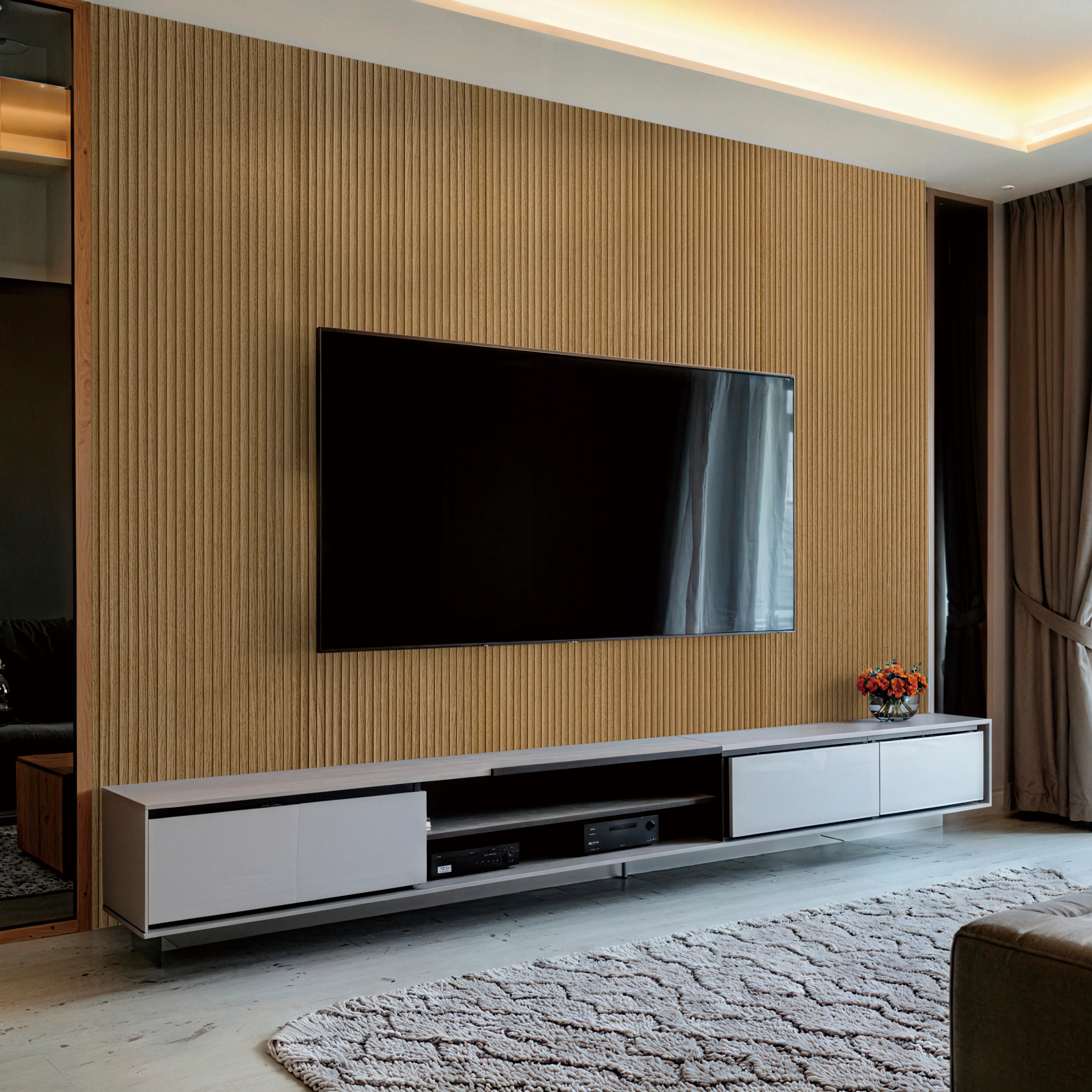 Fluted Wall Panel | Rustic Oak | Modern Flexible Design - Image 3